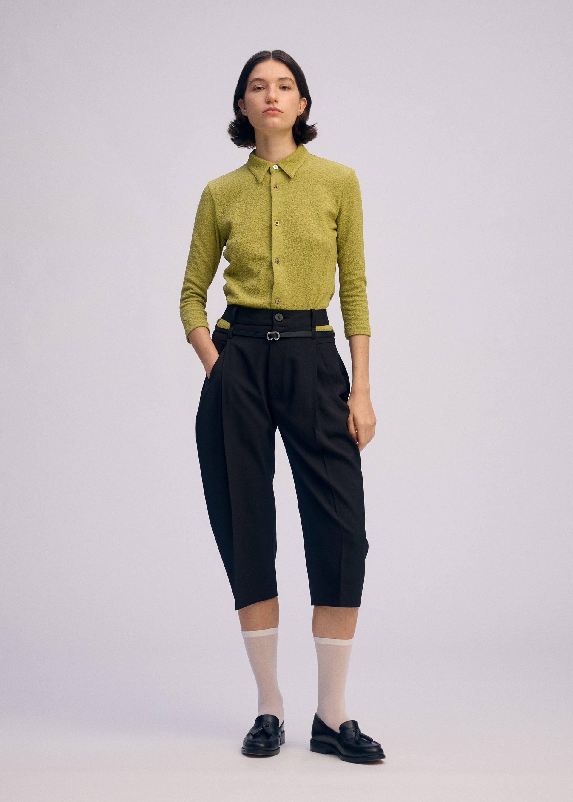 パンツ eaphi WOOL BELTED PANTS (size1) BELTED WOOL PANTS – isseymiyake.com