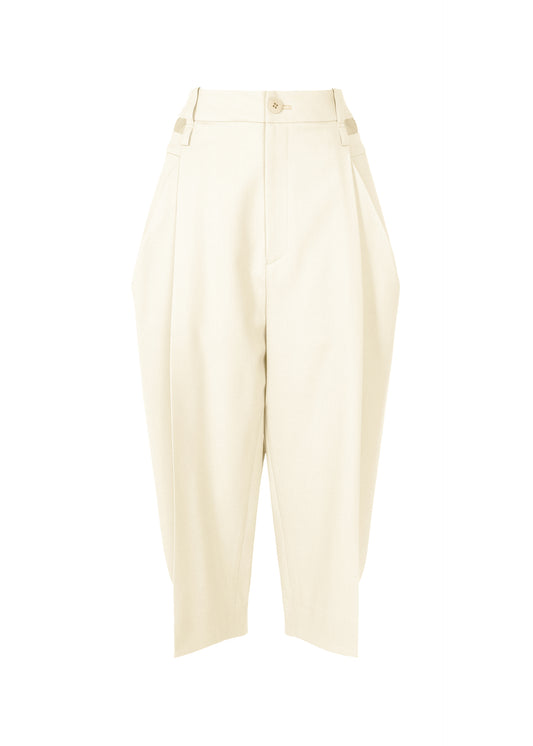 BELTED WOOL PANTS、ウィメンズ_パンツ、ホワイト