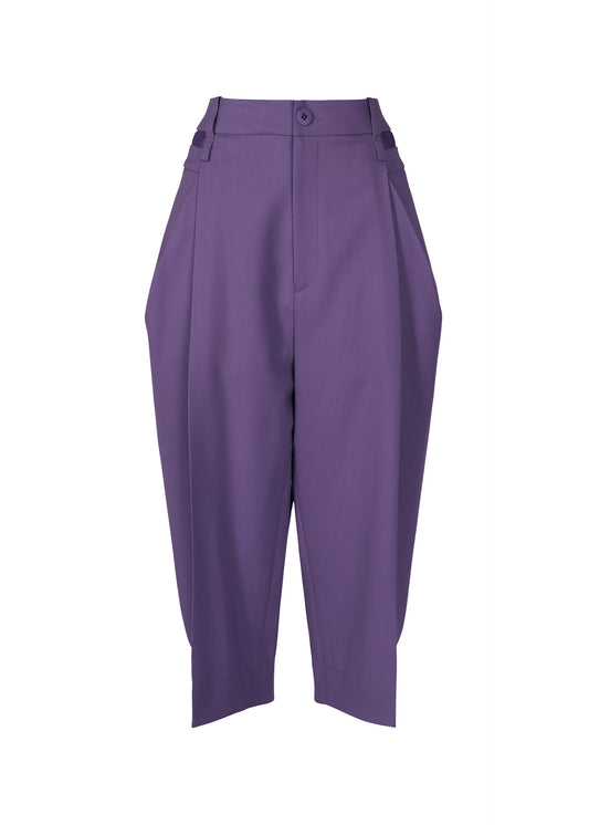 BELTED WOOL PANTS、ウィメンズ_パンツ、パープル