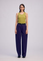 BELTED WOOL PANTS、ウィメンズ_パンツ、着用画像1