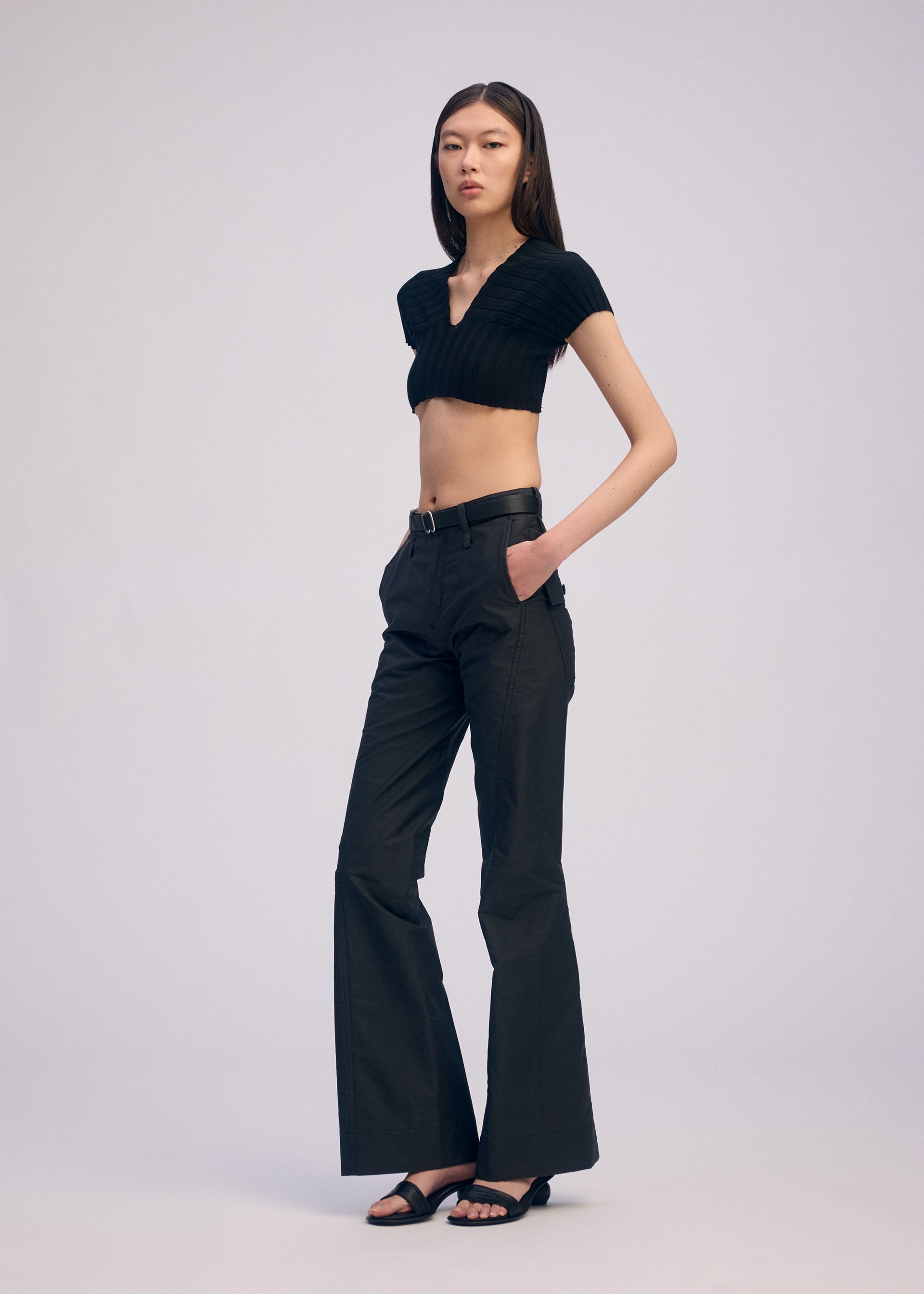 2015AW archive ISSEY MIYAKE フレアパンツ issey miyake 新聞アートワーク フレアパンツ｜PIGMENT DYED PANTS