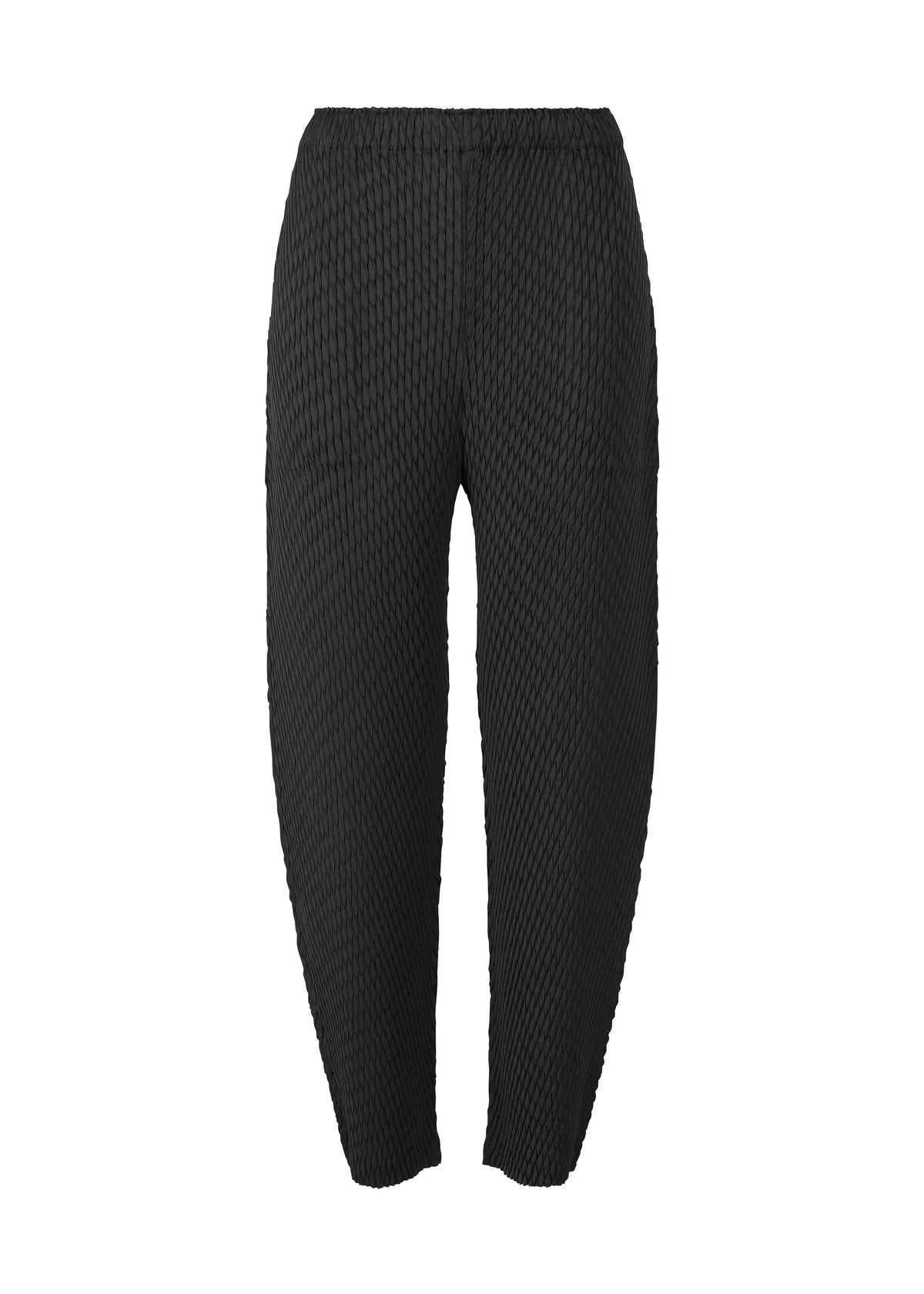 SLEEK PLEATS、ウィメンズ_パンツ、ブラック