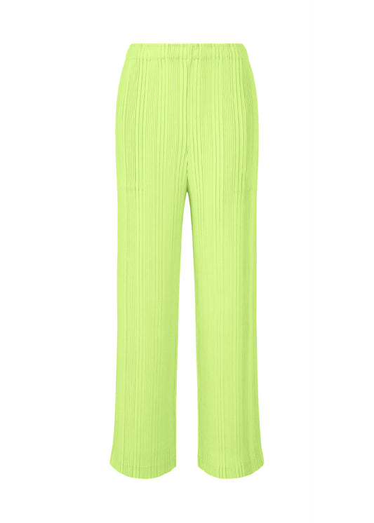 LINEN LIKE RIB PLEATS、ウィメンズ_パンツ、グリーン