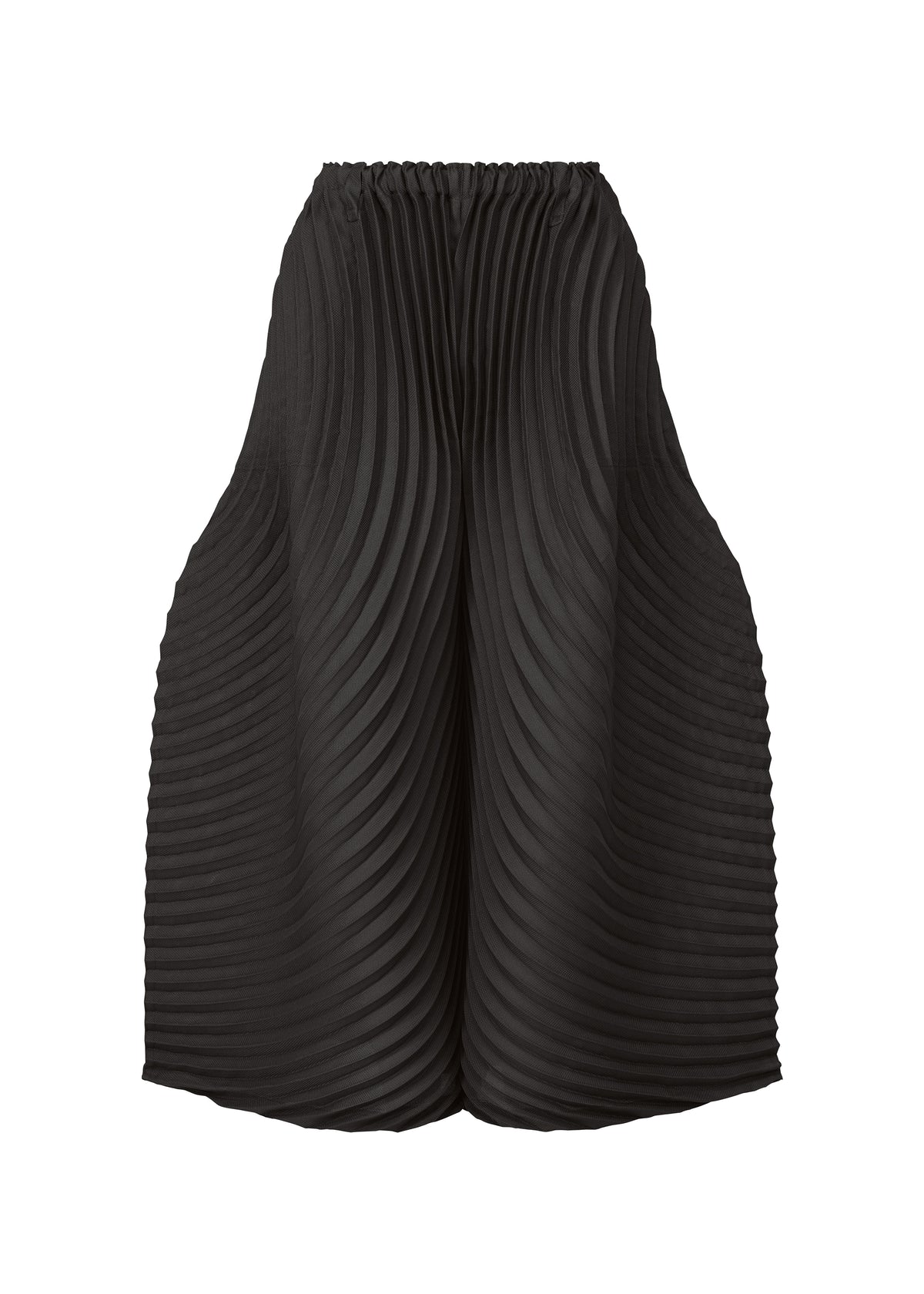 CIRCLE PLEATS PB、ウィメンズ_パンツ、ブラック