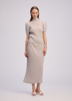 BOX SHOULDER PLEATS、ウィメンズ_スカート、着用画像2