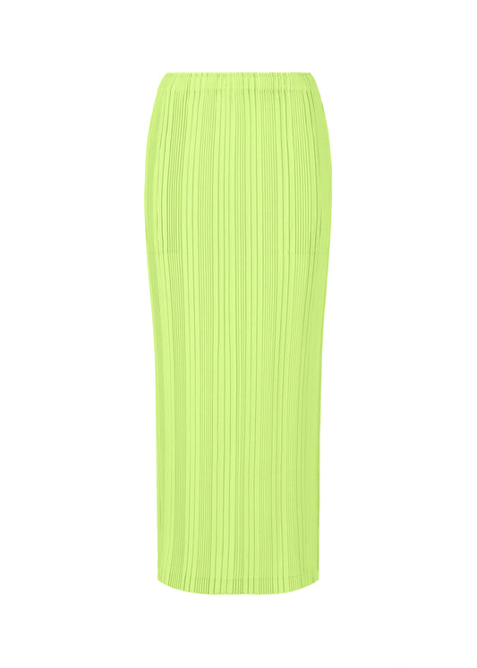 LINEN LIKE RIB PLEATS、ウィメンズ_スカート、グリーン