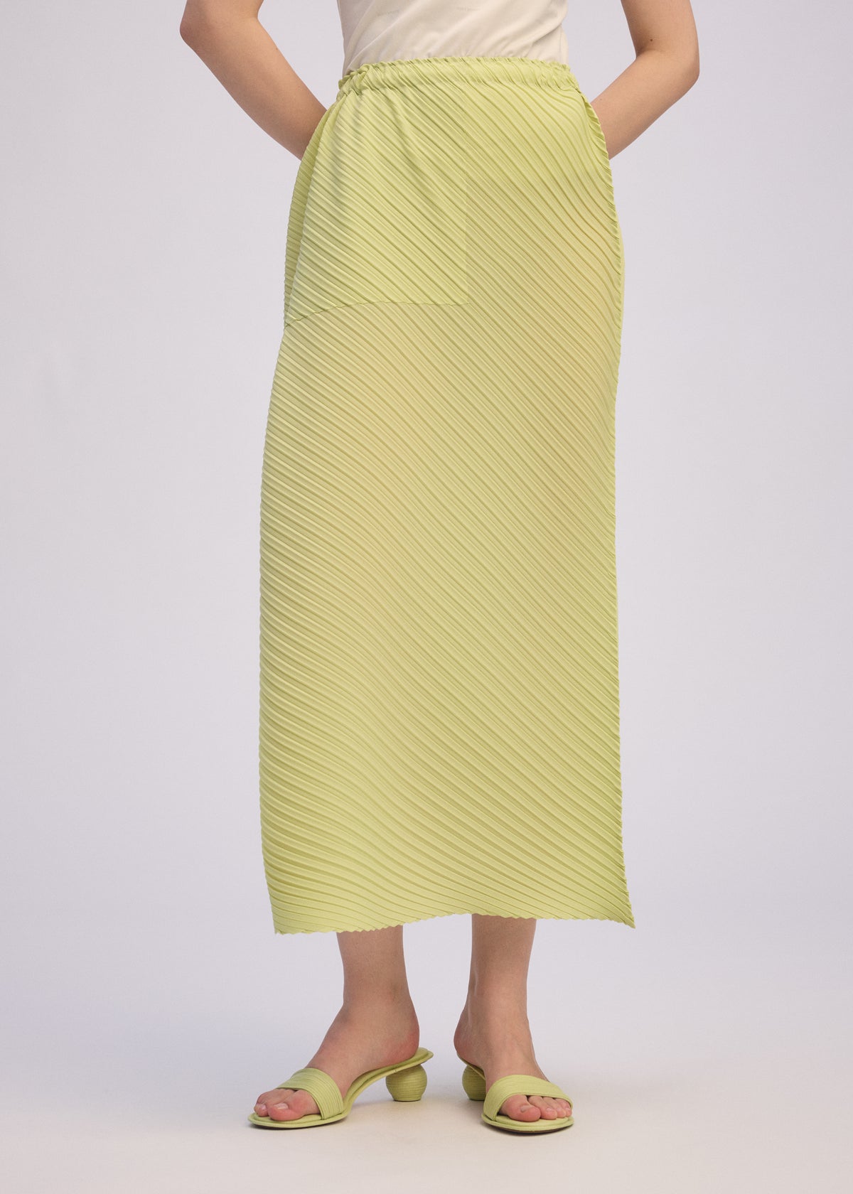 PLASTER PLEATS SOLID、ウィメンズ_スカート、着用画像3