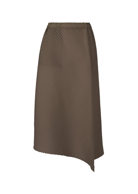 PLASTER PLEATS SOLID、ウィメンズ_スカート、ブラウン