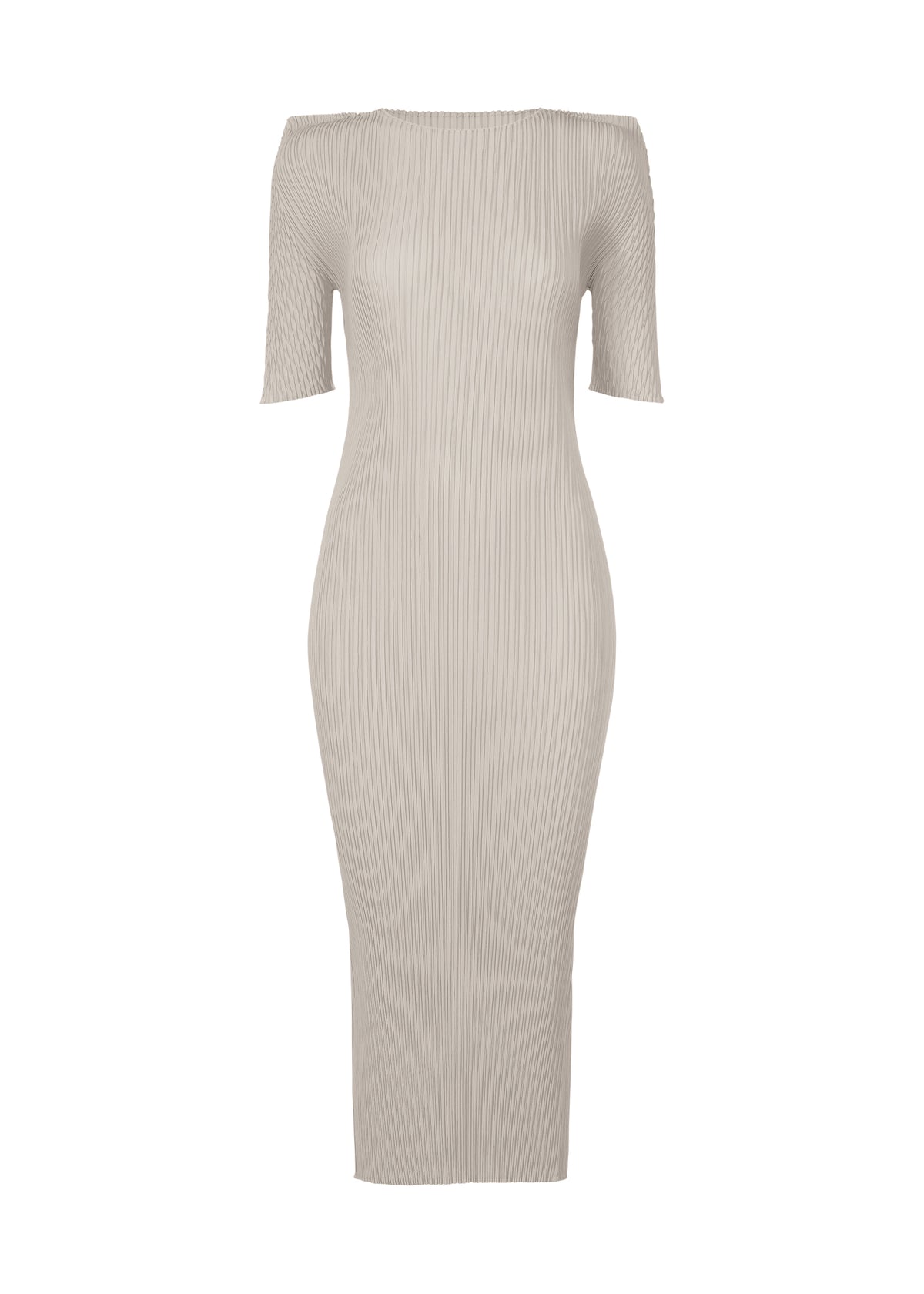 BOX SHOULDER PLEATS、ウィメンズ_ワンピース、グレー