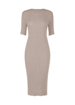 HATCHING PLEATS、ウィメンズ_ワンピース、グレー