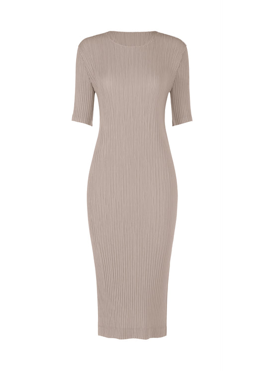 HATCHING PLEATS、ウィメンズ_ワンピース、グレー