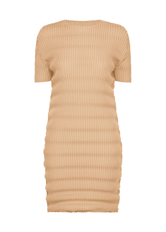 SPRING PLEATS、ウィメンズ_ワンピース、ベージュ