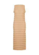 SPRING PLEATS、ウィメンズ_ワンピース、ベージュ