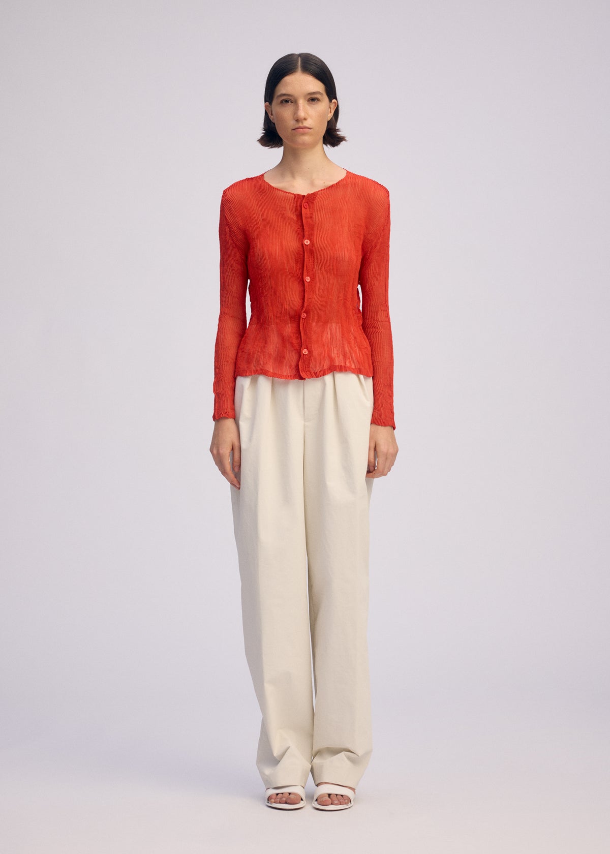 CHIFFON TWIST 2、ウィメンズ_トップス_カーディガン、着用画像1