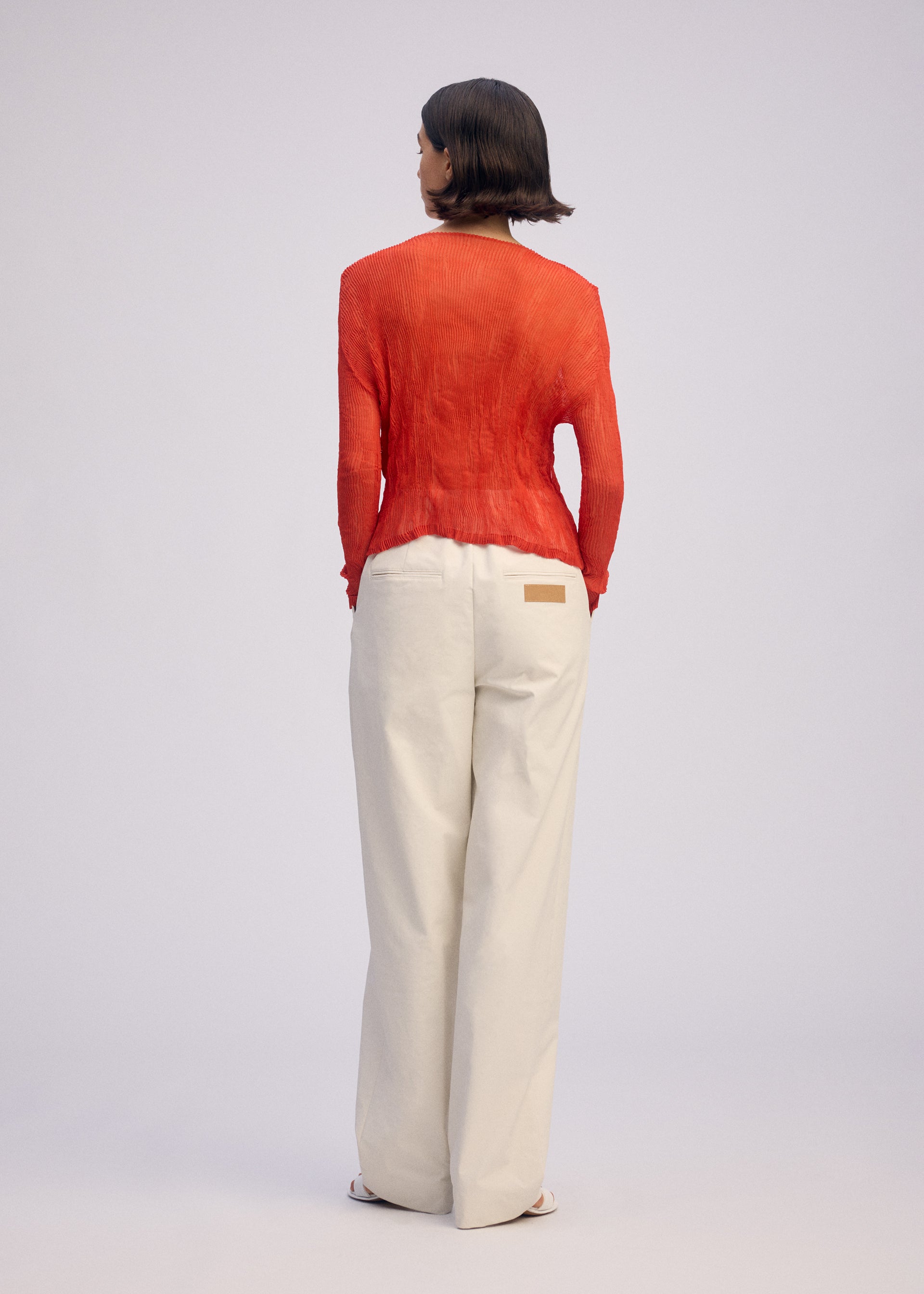 CHIFFON TWIST 2、ウィメンズ_トップス_カーディガン、着用画像3