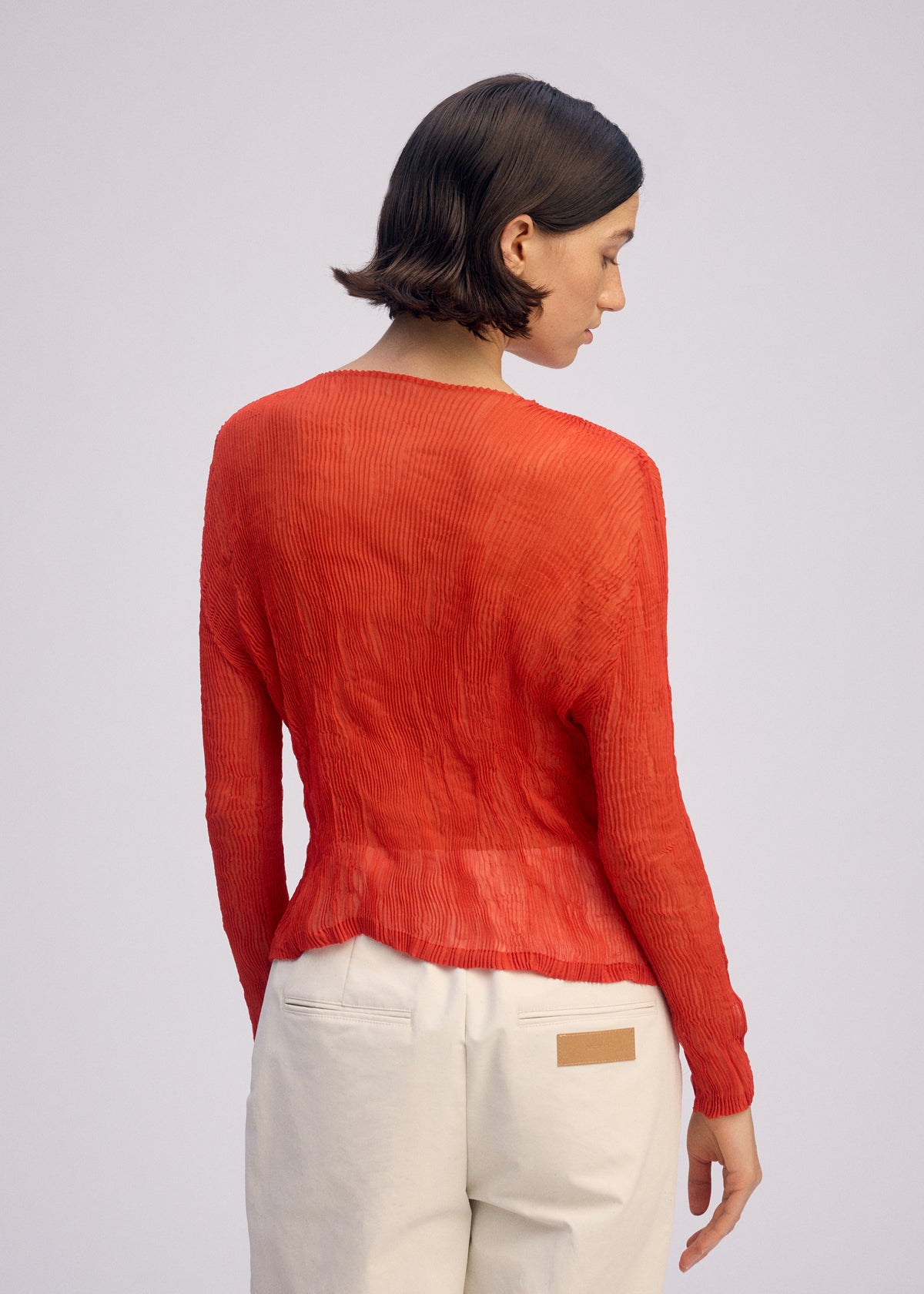 CHIFFON TWIST 2、ウィメンズ_トップス_カーディガン、着用画像5