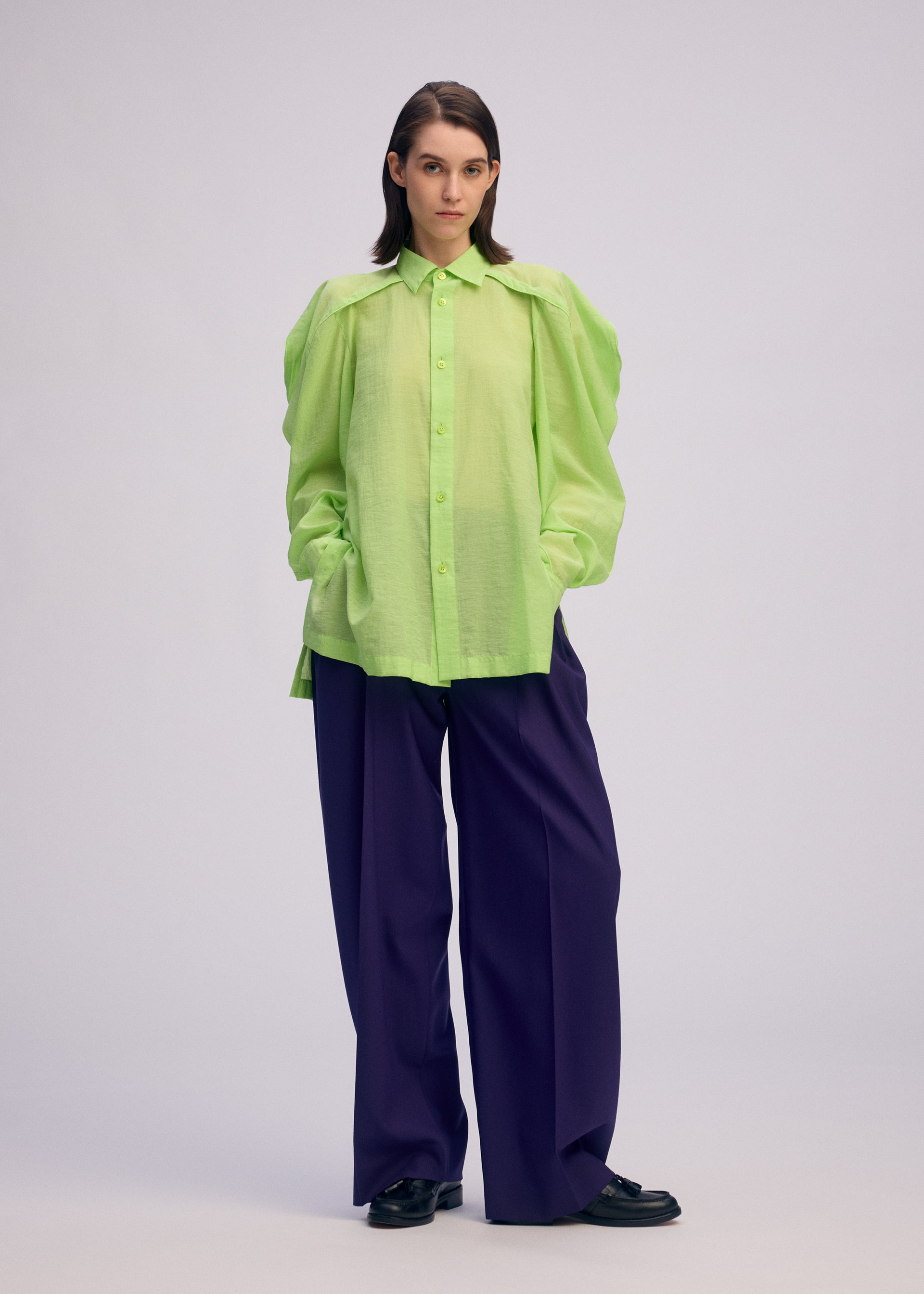 R SHIRT SHEER、ウィメンズ_トップス_シャツ、着用画像2