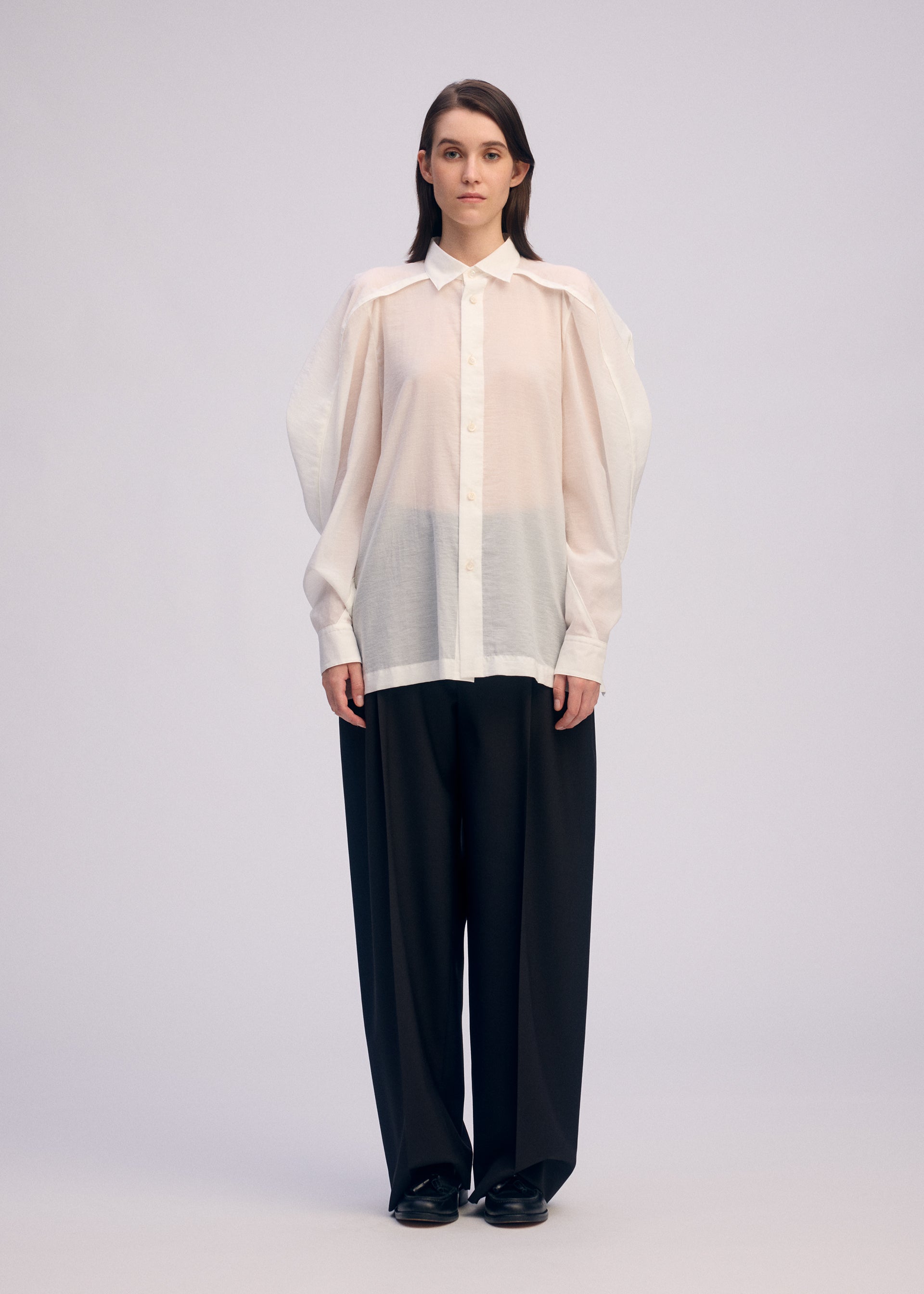 R SHIRT SHEER、ウィメンズ_トップス_シャツ、着用画像3