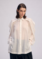 R SHIRT SHEER、ウィメンズ_トップス_シャツ、着用画像5