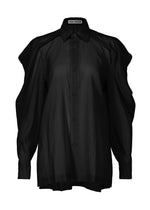 R SHIRT SHEER、ウィメンズ_トップス_シャツ、ブラック