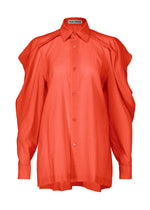 R SHIRT SHEER、ウィメンズ_トップス_シャツ、レッド