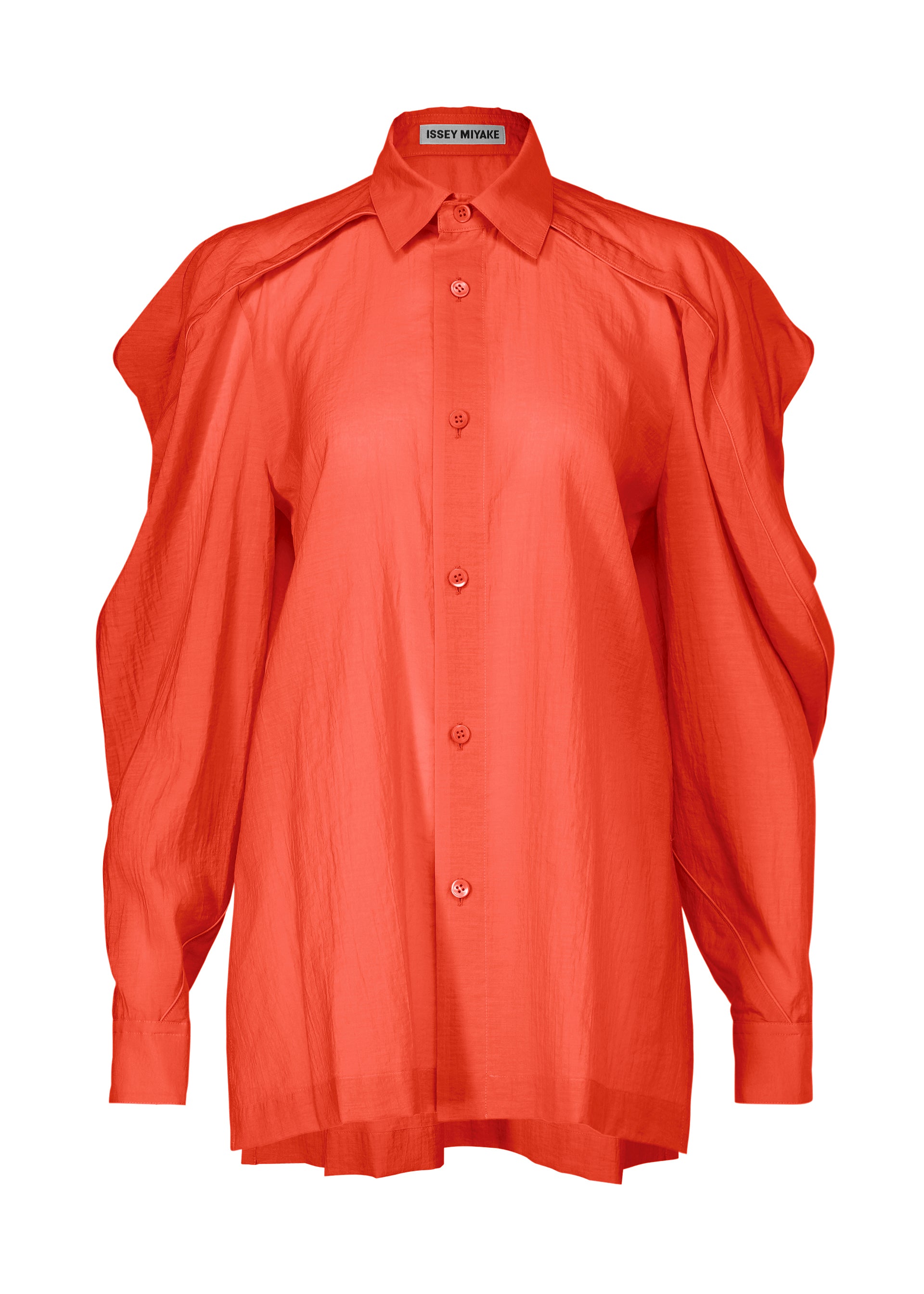 R SHIRT SHEER、ウィメンズ_トップス_シャツ、レッド