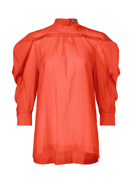 R SHIRT SHEER、ウィメンズ_トップス_シャツ、レッド