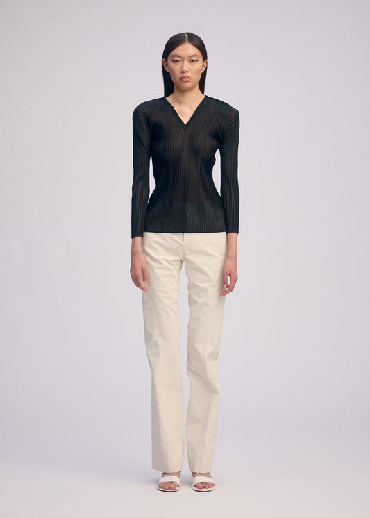 SHEER SCARF PLEATS、ウィメンズ_ニット、着用画像1