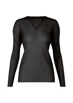 SHEER SCARF PLEATS、ウィメンズ_ニット、ブラック