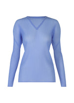 SHEER SCARF PLEATS、ウィメンズ_ニット、ブルー