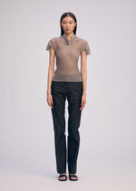 SHEER SCARF PLEATS、ウィメンズ_ニット、着用画像1