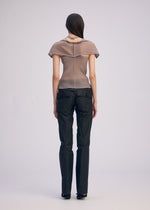 SHEER SCARF PLEATS、ウィメンズ_ニット、着用画像2