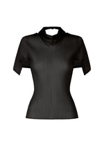 SHEER SCARF PLEATS、ウィメンズ_ニット、ブラック