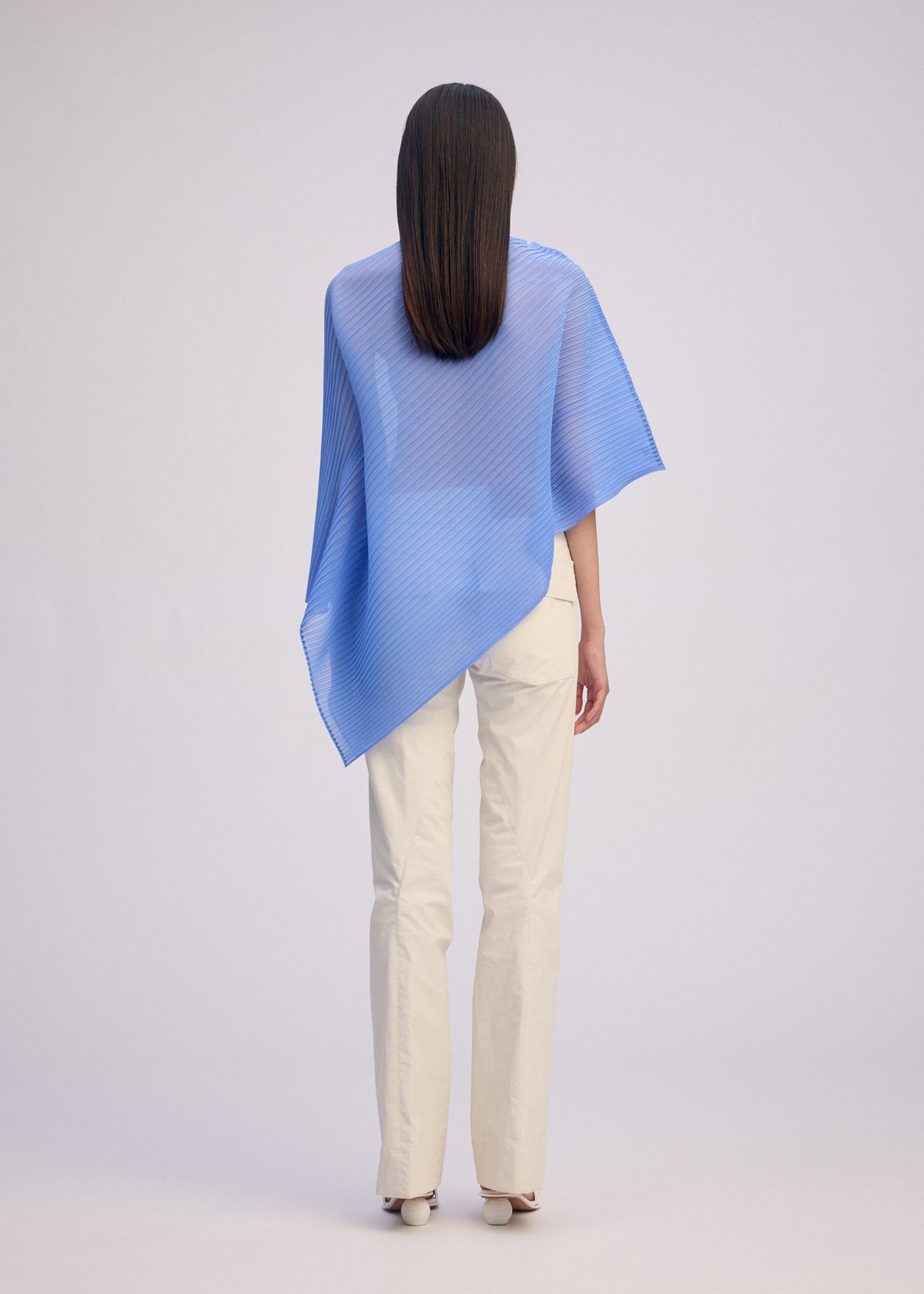 SHEER SCARF PLEATS、ウィメンズ_ニット、着用画像2