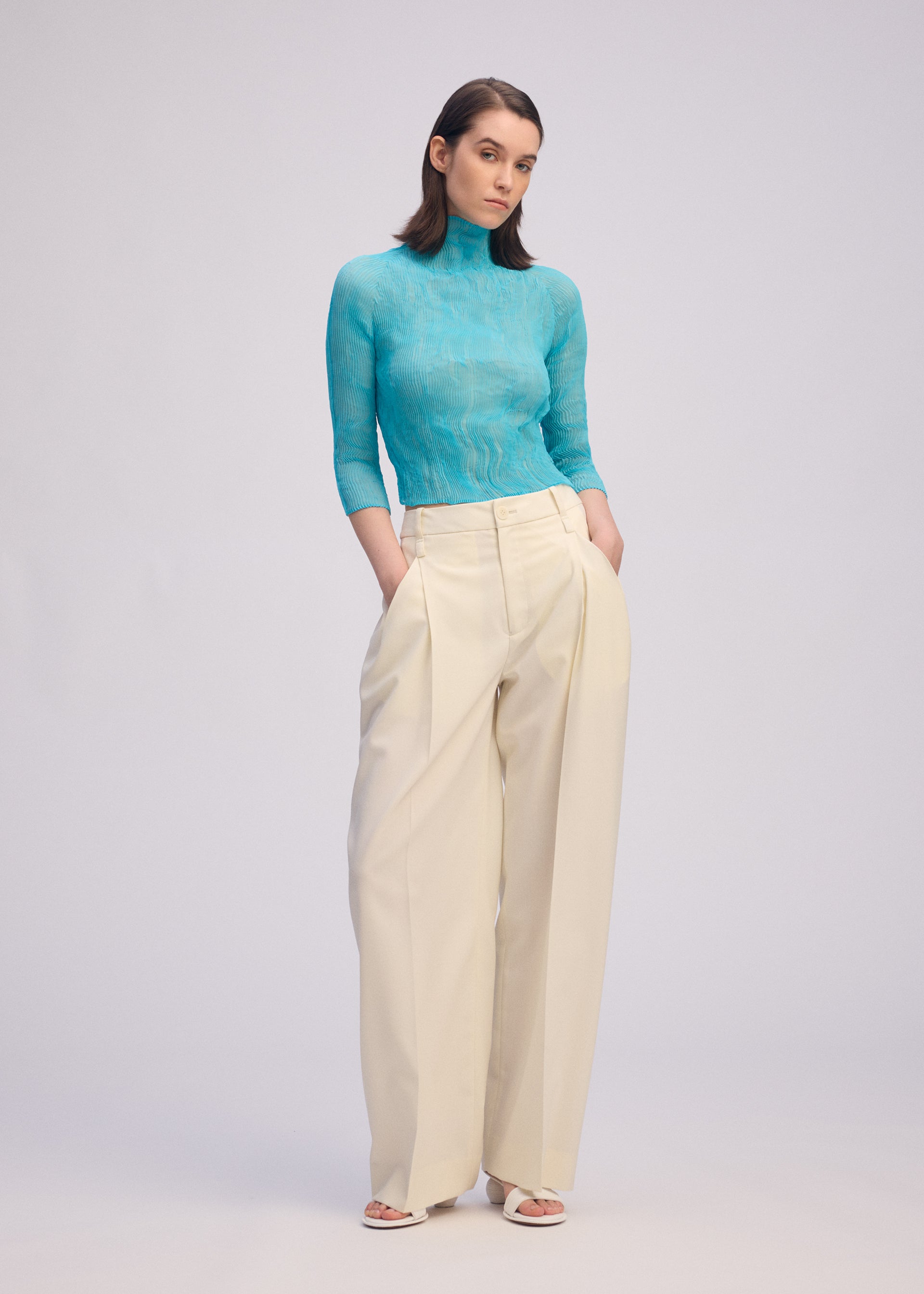 CHIFFON TWIST 2、ウィメンズ_トップス_トップ、着用画像2