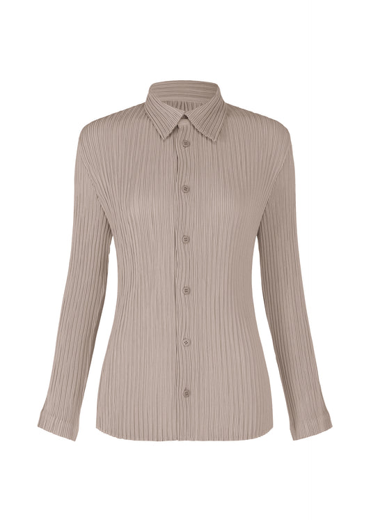 HATCHING PLEATS、ウィメンズ_トップス_シャツ、グレー