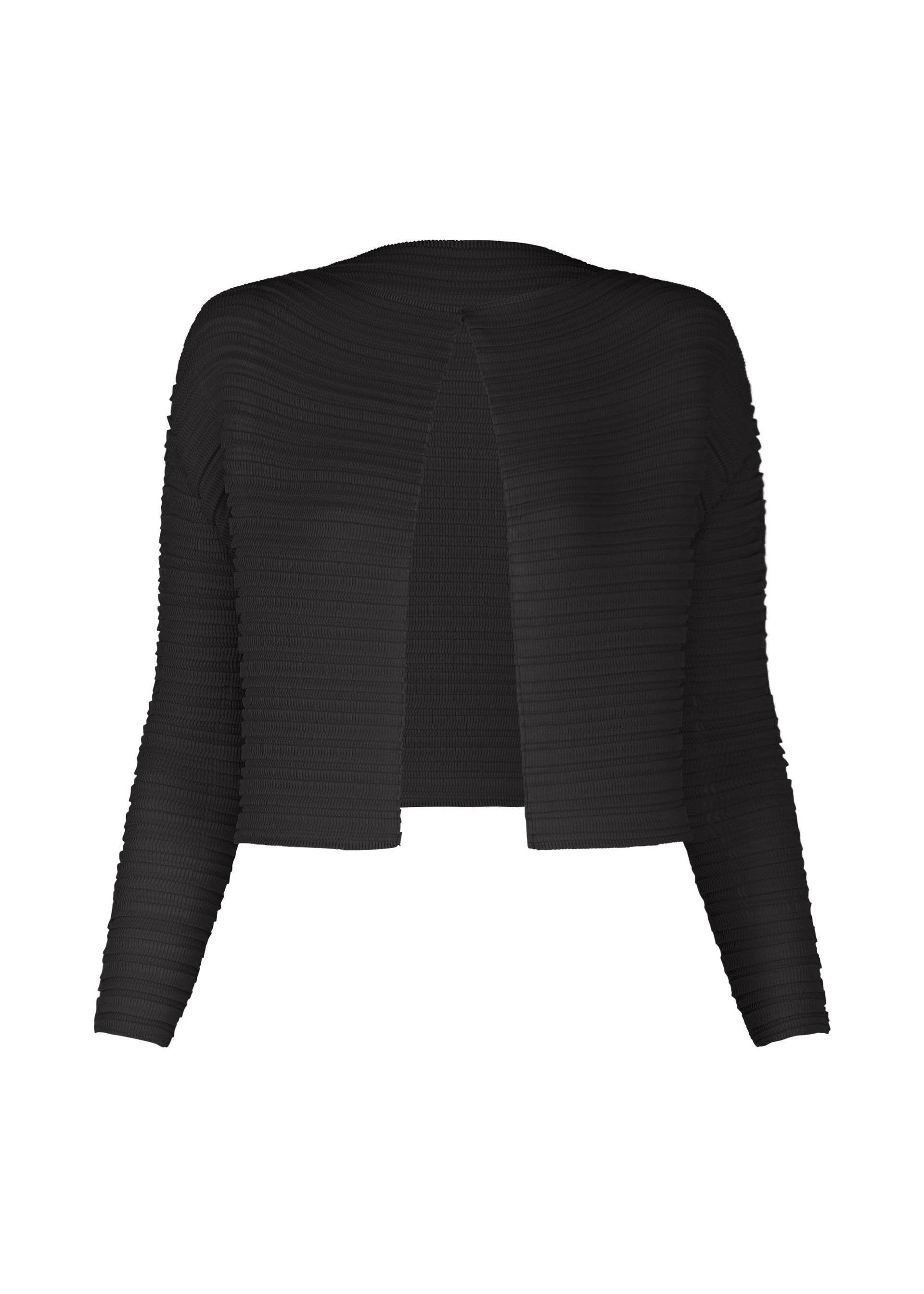 イッセイミヤケ　カーディガン FINE KNIT PLEATS BLACK – ISSEY MIYAKE ONLINE STORE