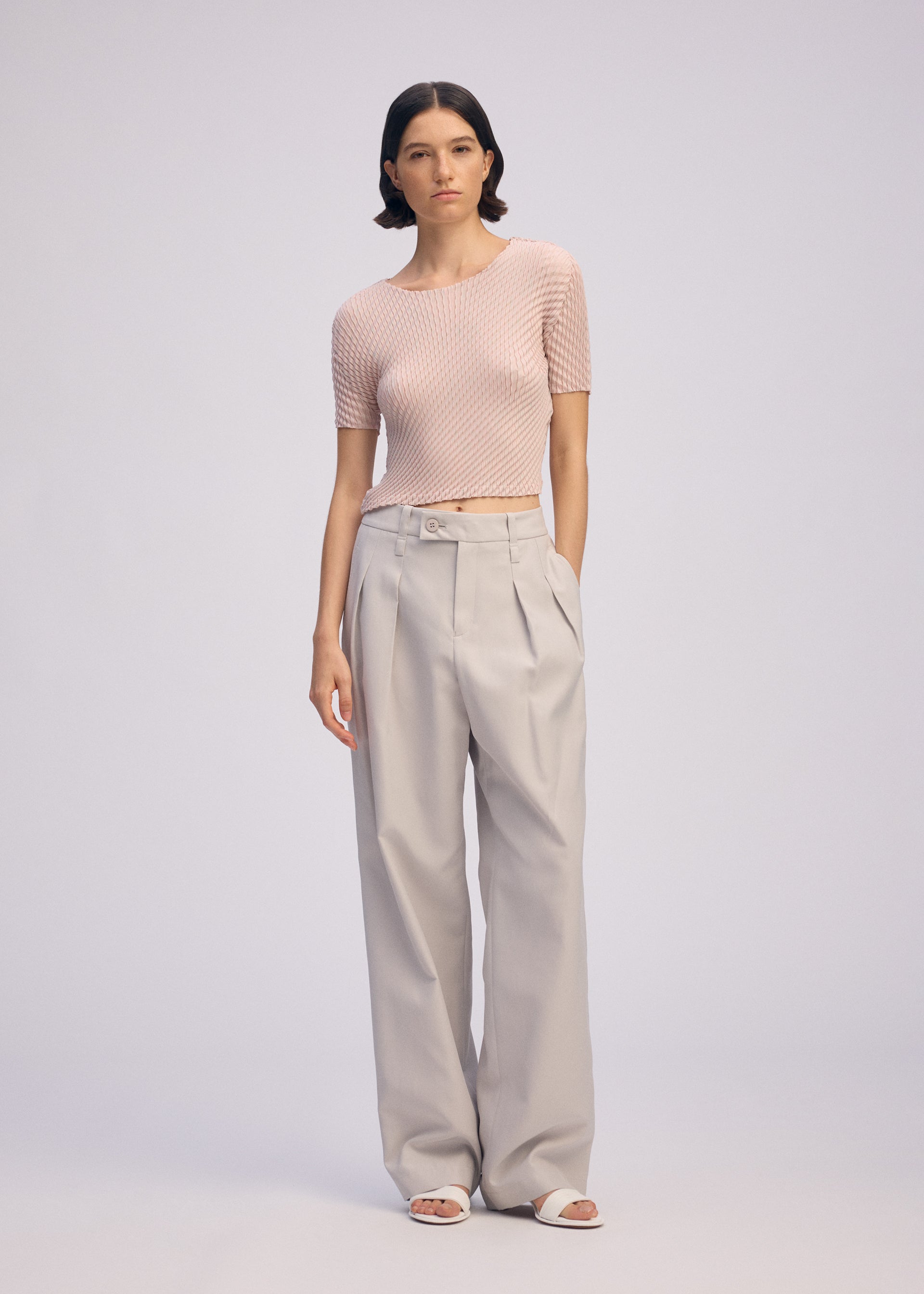 RESTORE BLEND PLEATS、ウィメンズ_トップス_トップ、着用画像2
