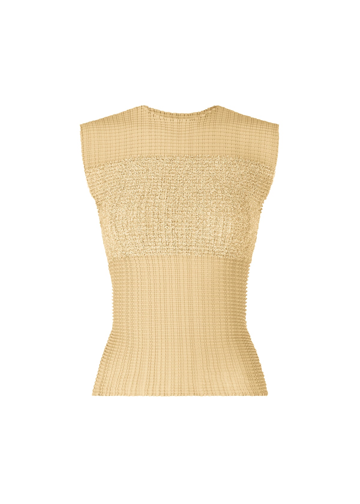 SHEER FUZZY PLEATS、ウィメンズ_トップス_トップ、ブラウン