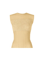 SHEER FUZZY PLEATS、ウィメンズ_トップス_トップ、ブラウン