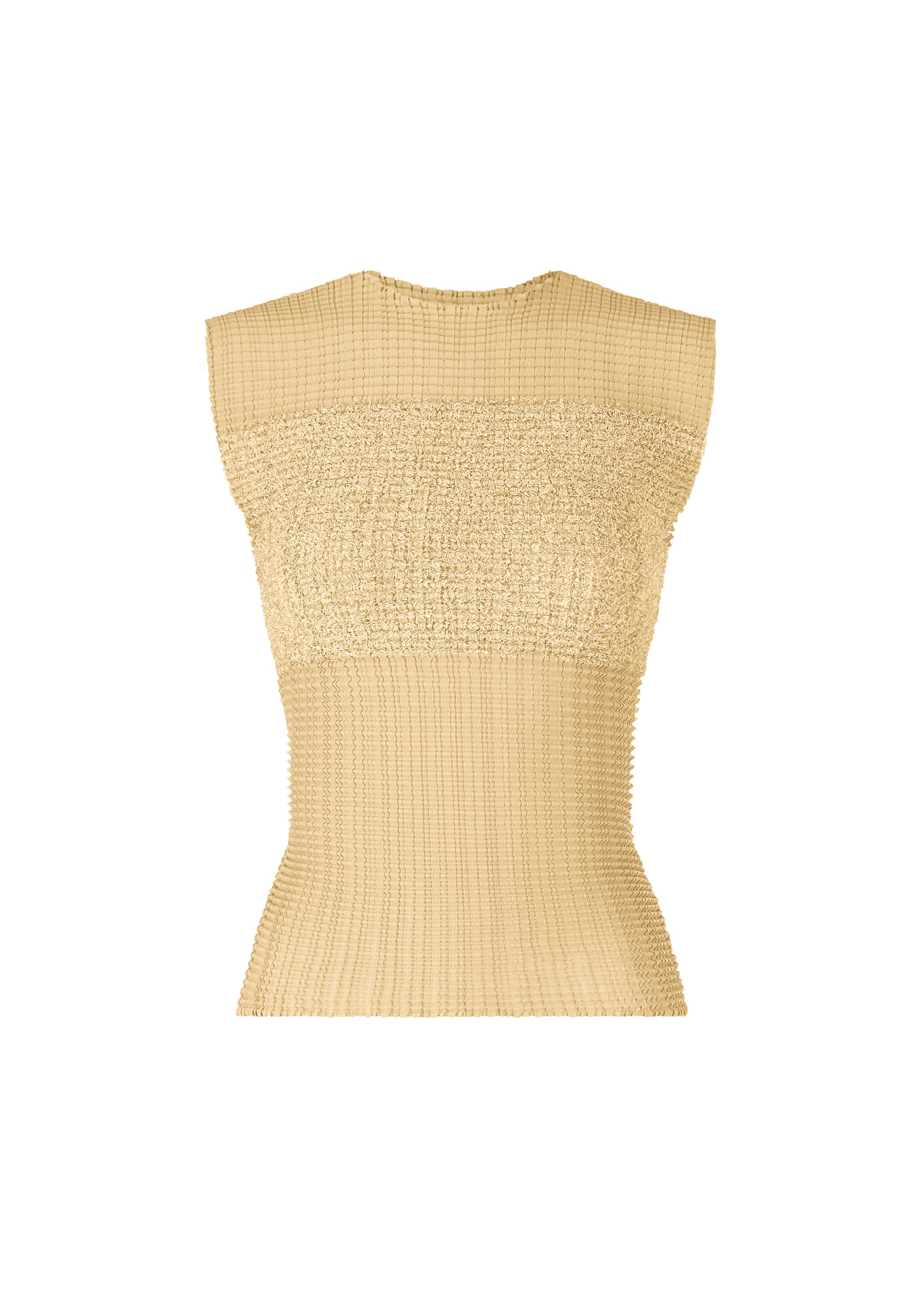 SHEER FUZZY PLEATS、ウィメンズ_トップス_トップ、ブラウン