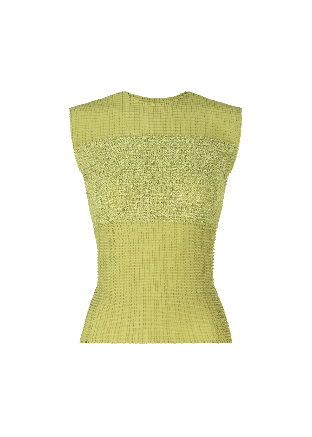 SHEER FUZZY PLEATS、ウィメンズ_トップス_トップ、カーキ