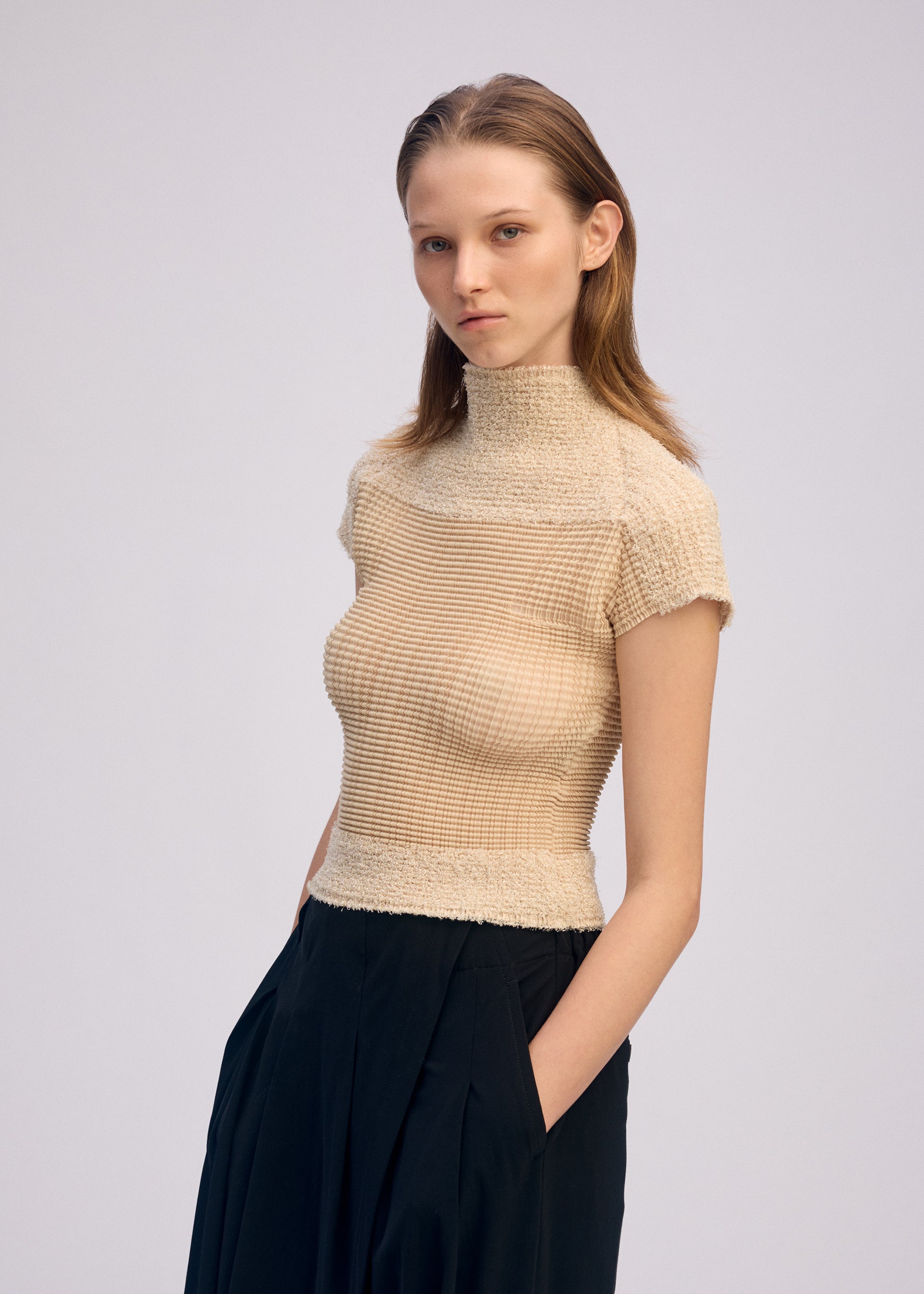 ISSEY MIYAKE シフォンブラウス Sheer Pleated Top ISSEY MIYAKE Uni-form pleated sheer chiffon blouse | Harvey Nichols