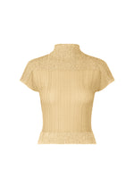 SHEER FUZZY PLEATS、ウィメンズ_トップス_トップ、ブラウン