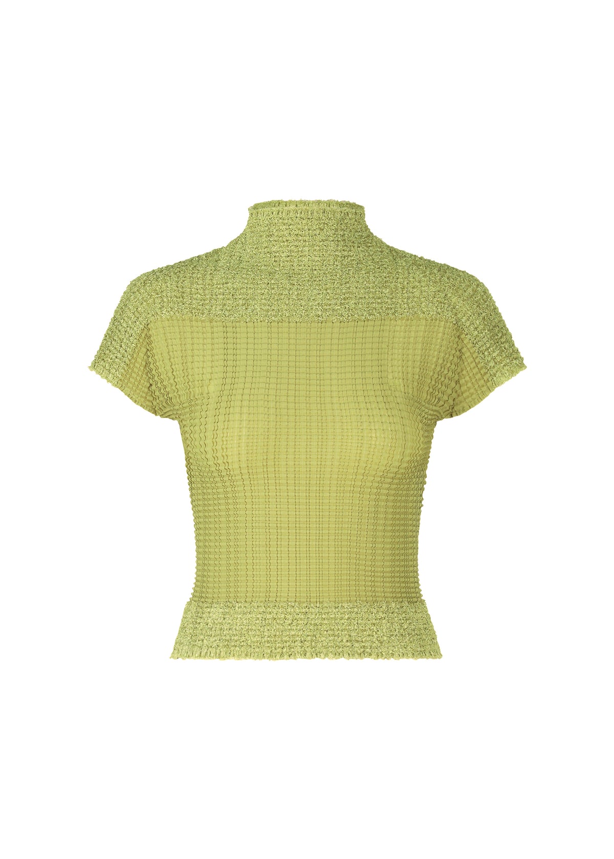 SHEER FUZZY PLEATS、ウィメンズ_トップス_トップ、カーキ