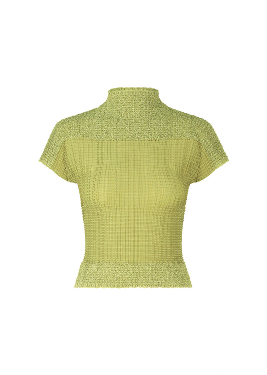 SHEER FUZZY PLEATS、ウィメンズ_トップス_トップ、カーキ