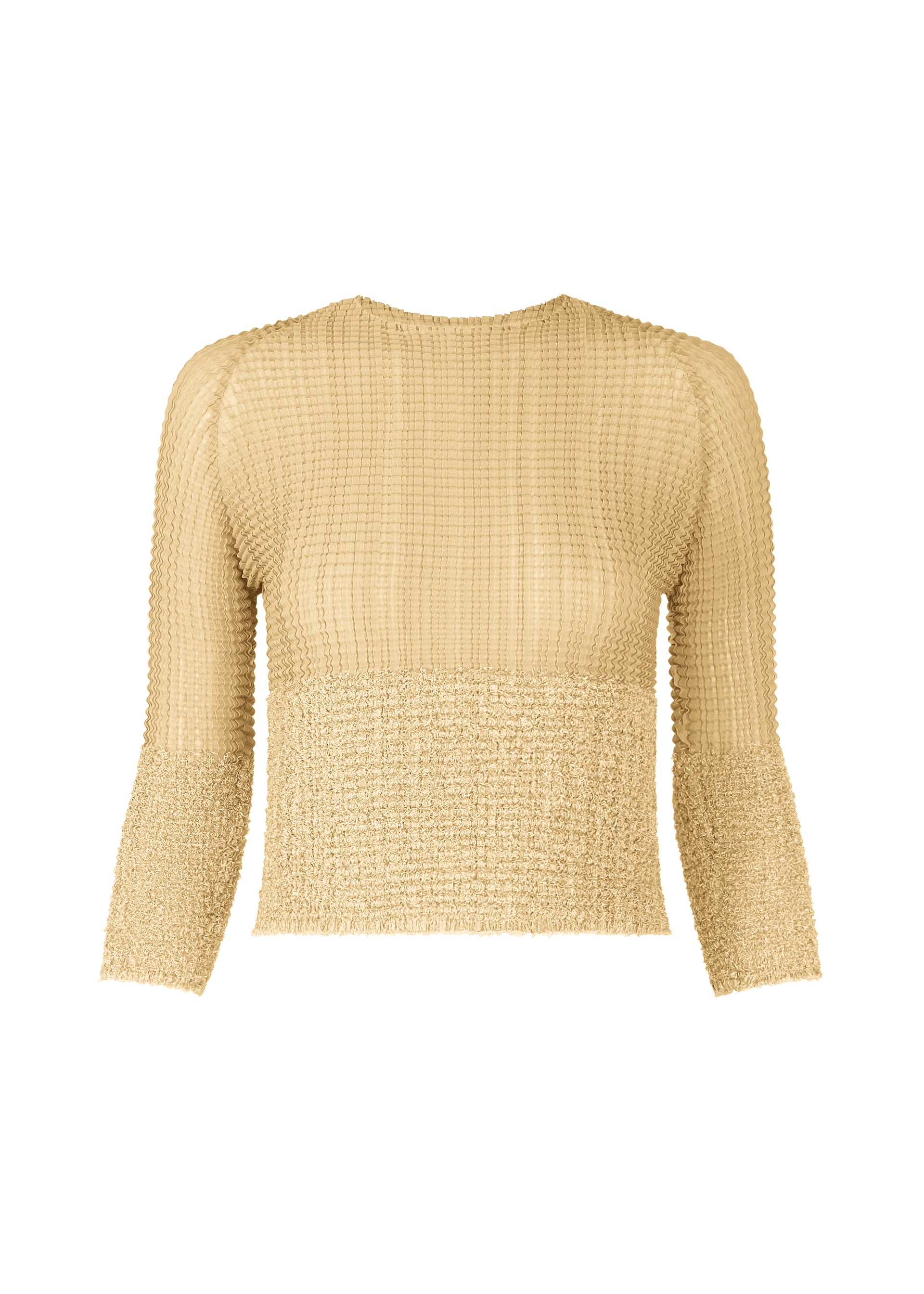 SHEER FUZZY PLEATS、ウィメンズ_トップス_トップ、ブラウン