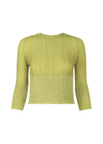 SHEER FUZZY PLEATS、ウィメンズ_トップス_トップ、カーキ