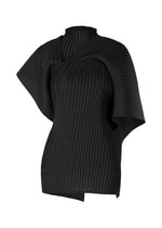 PLEATED ON PLEATS、ウィメンズ_トップス_トップ、ブラック
