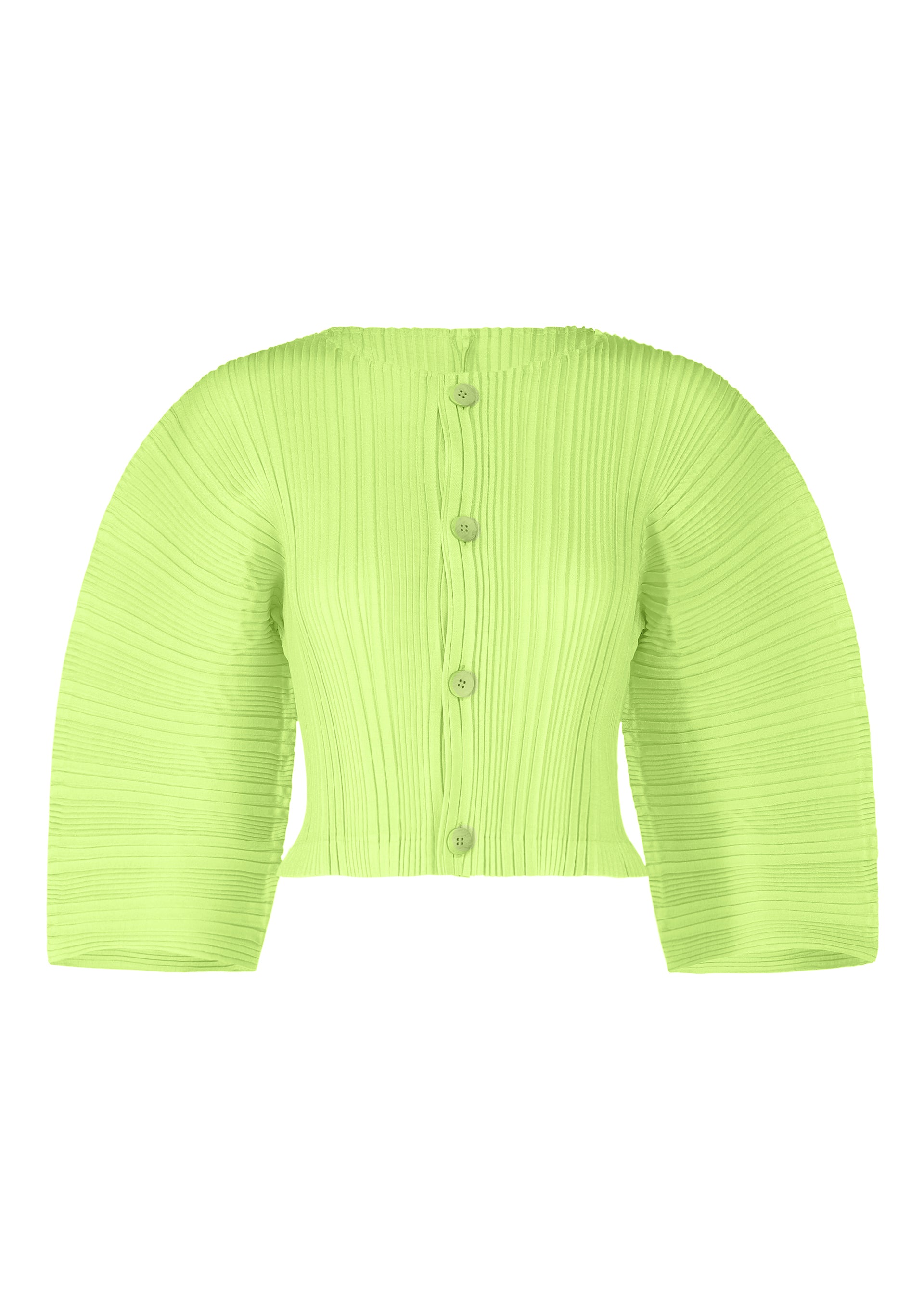 ISSEY MIYAKE FETE グリーンプリーツカーディガン LINEN LIKE RIB PLEATS – isseymiyake.com